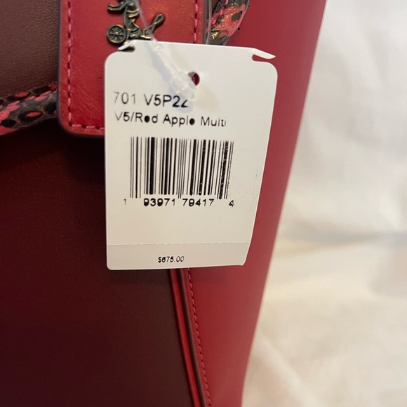 Coach Courier Carryall In Colorblock Leather With Snakeskin Detail - Picture 3 of 14